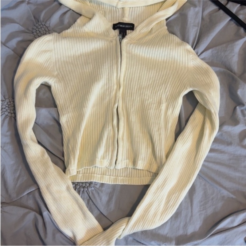Cream Hooded Sweater - Picture 2 of 2